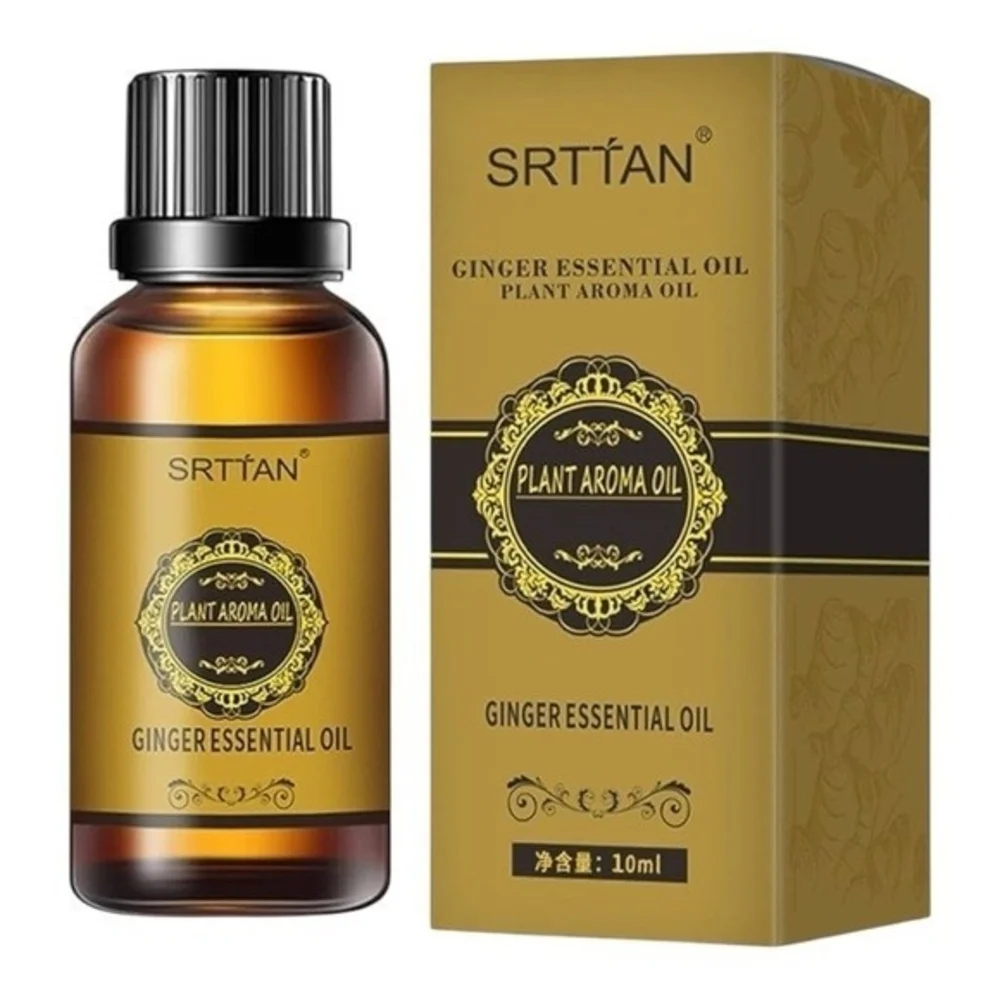 SRTTAN Ginger Essential Oil 10ml Plant Aroma Oil Belly Drainage Slimming Tummy - Picture 4 of 4